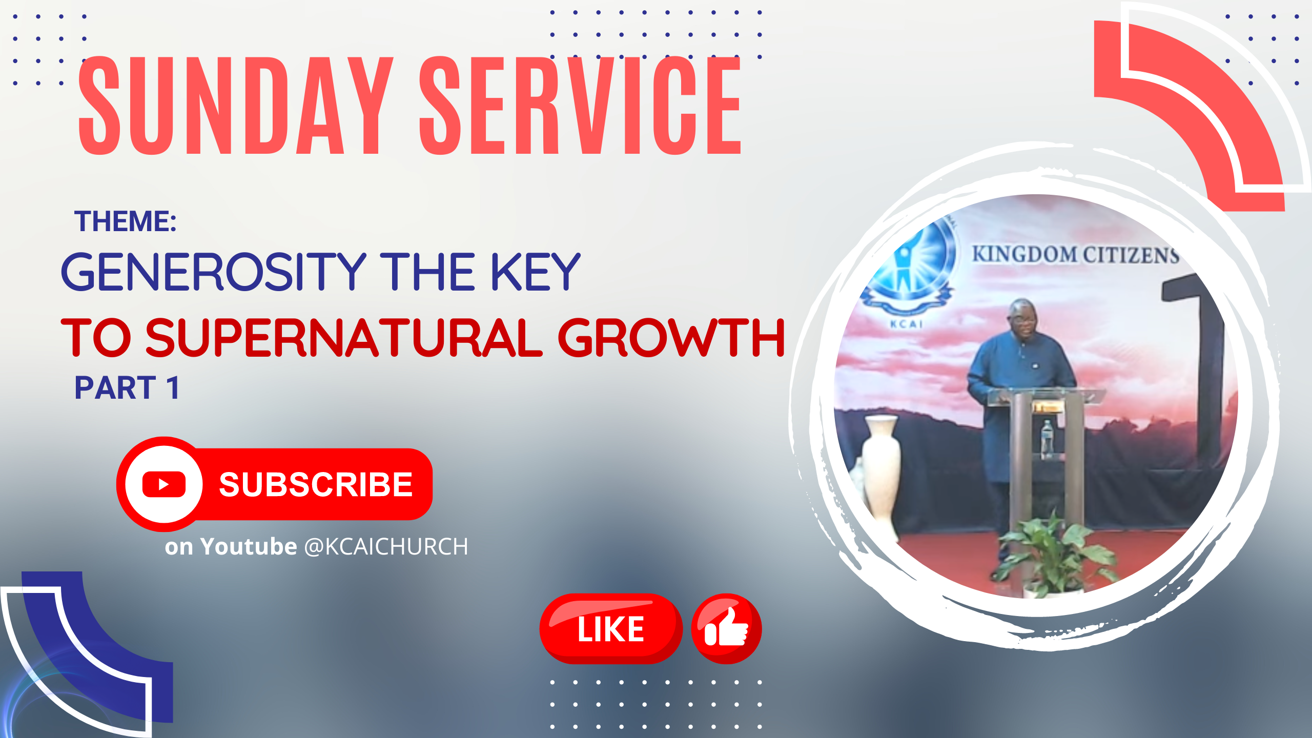 GENEROSITY THE KEY tO SUPERNATURAL GROWTH - PART 1